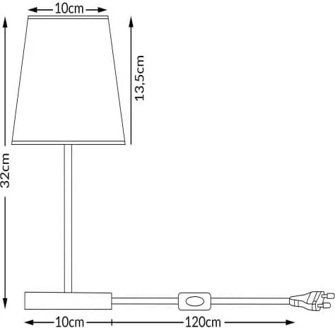 monzana® Lumiere asztali lámpa 32x13x13 cm - szürke