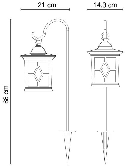 Globo 33272 - LED napelemes lámpa SOLAR 1xLED/0,06W IP44