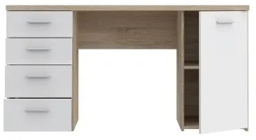 Íróasztal ARENO fehér/sonoma tölgy