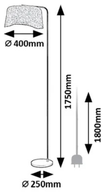 Rabalux 74019 - Állólámpa FARELIA 1xE27/10W/230V