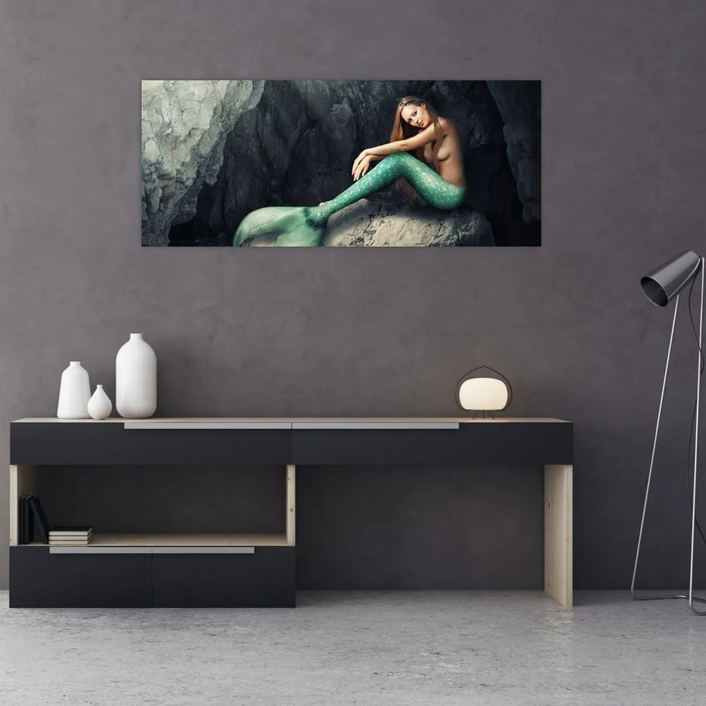 Kép - Hableány a sziklán (120x50 cm)
