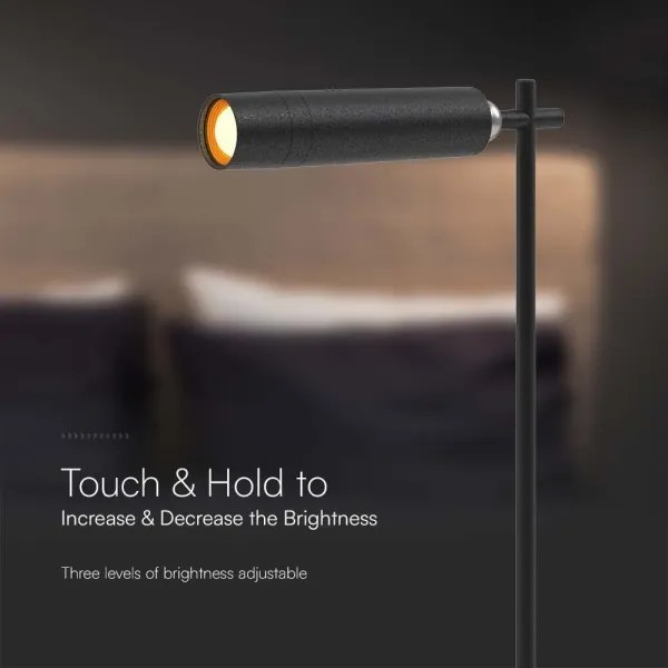 LED Dimmelhető mágneses asztali lámpa LED/3W/5V 4000K 1500 mAh fekete