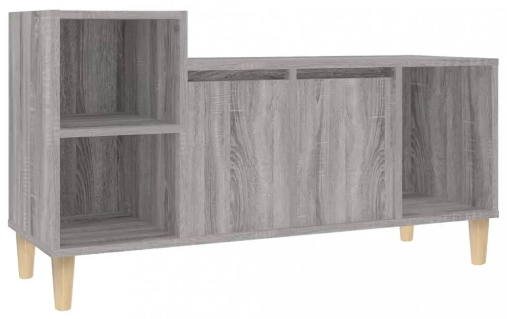 szürke sonoma színű szerelt fa TV-szekrény 100x35x55 cm