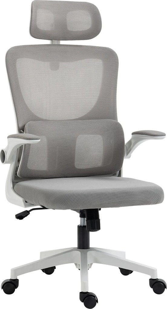 Vinsetto Ergonomikus Irodai Szék, Állítható Karfás Íróasztali Szék, Fejtámla, Dönthető Háttámla, Magasságállítható Forgószék, Számítógépes Szék Derékt