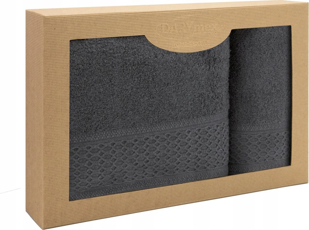 Solano 2 részes törölköző szett Darymex sötét hamuszürke