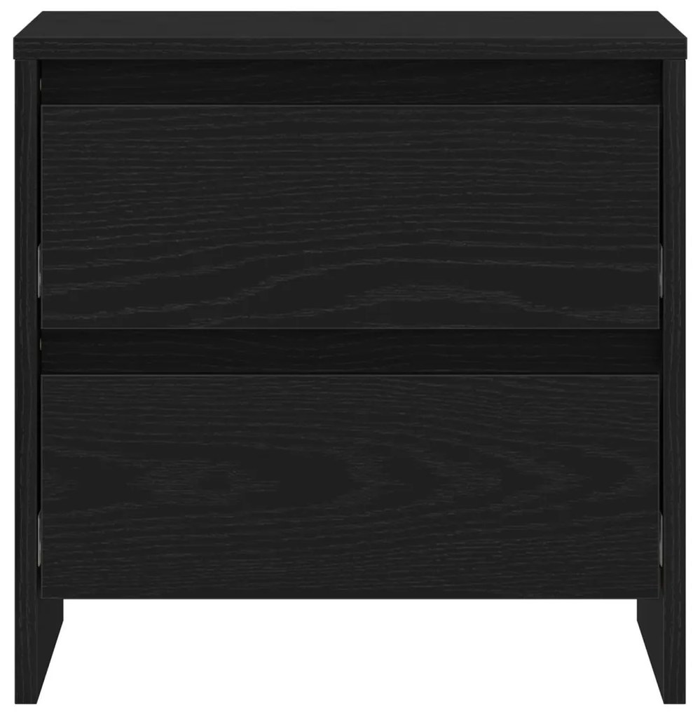 Éjjeli asztal 2 db Fekete tölgy 45x34x44,5 cm Műanyag
