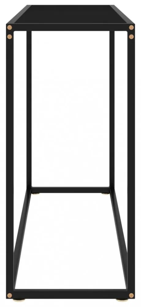 fekete edzett üveg tálalóasztal 100 x 35 x 75 cm