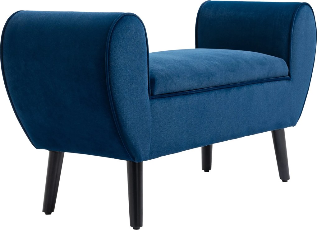 HOMCOM Kárpitozott Tároló Padlófotel Hálószobába és Előszobába, 118x42x66cm, Kék | Aosom