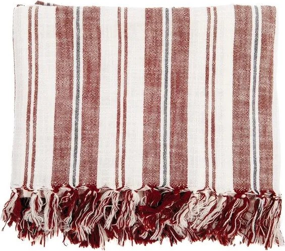 Terrakotta színű pamut takaró 150x200 cm Indira – Tiseco Home Studio