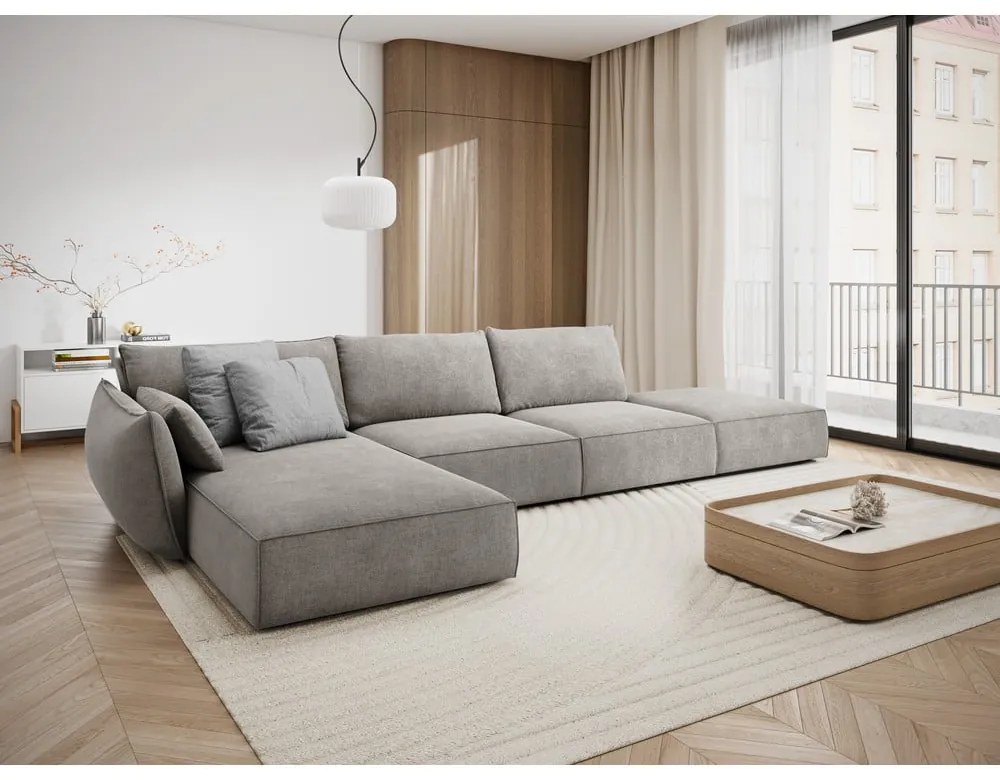Világosszürke sarokkanapé (bal oldali) Vanda – Mazzini Sofas