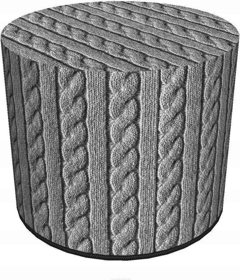 Bertoni codura puff vízálló otthonra és kertbe, henger mintás puff