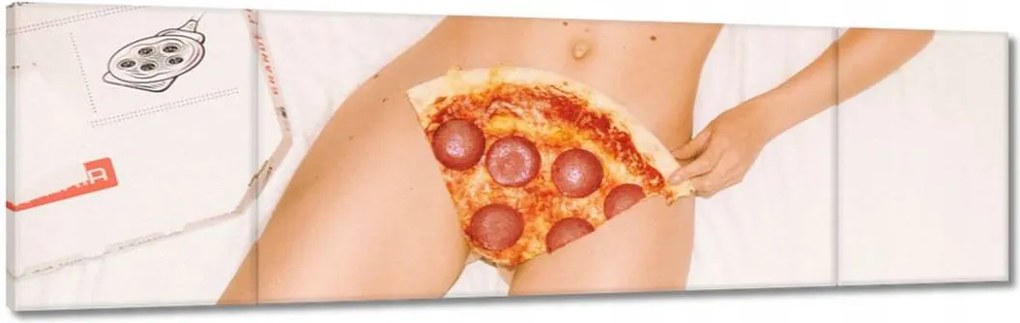 Vászonkép 170x50 Húsos lakoma Pizza Szalámi