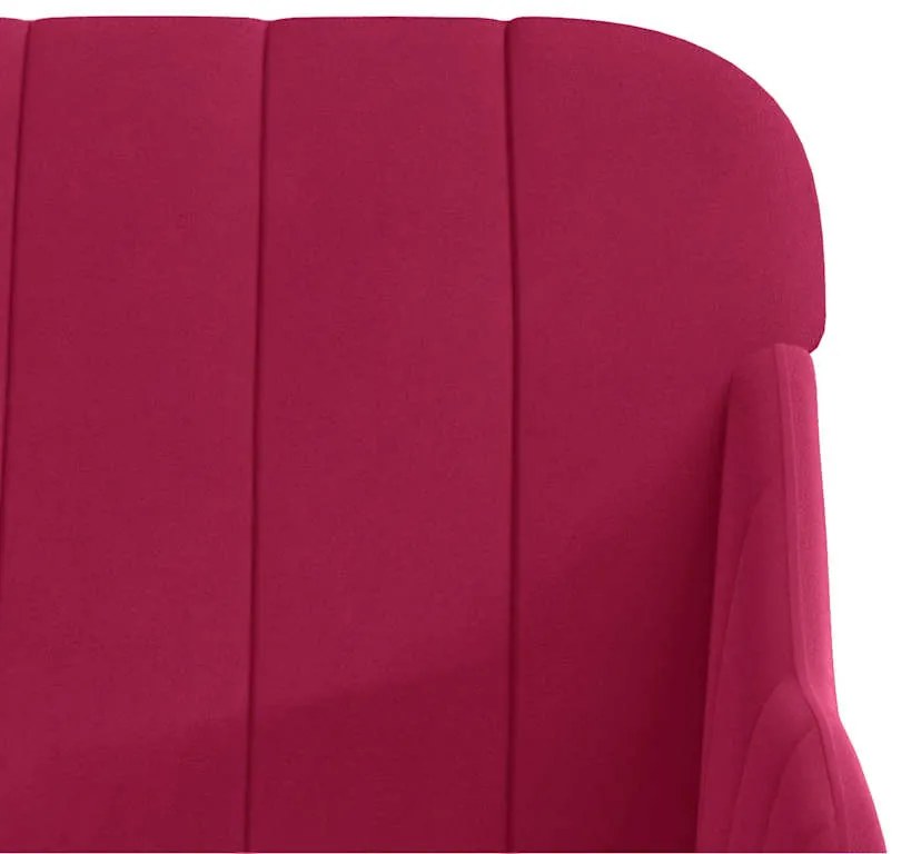 vidaXL bordó bársonypad 110 x 76 x 80 cm