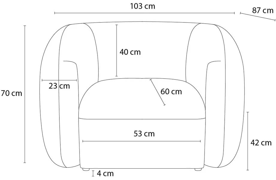 Szürke fotel Celine – Bobochic Paris