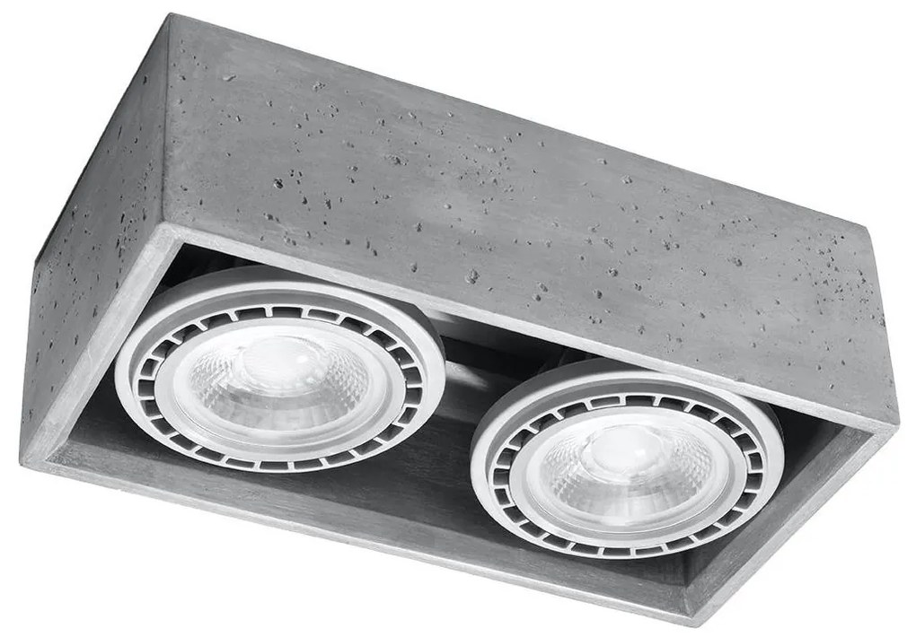 Sollux SL.0884 - Mennyezeti lámpa QUATRO 2xGU10/40W/230V beton