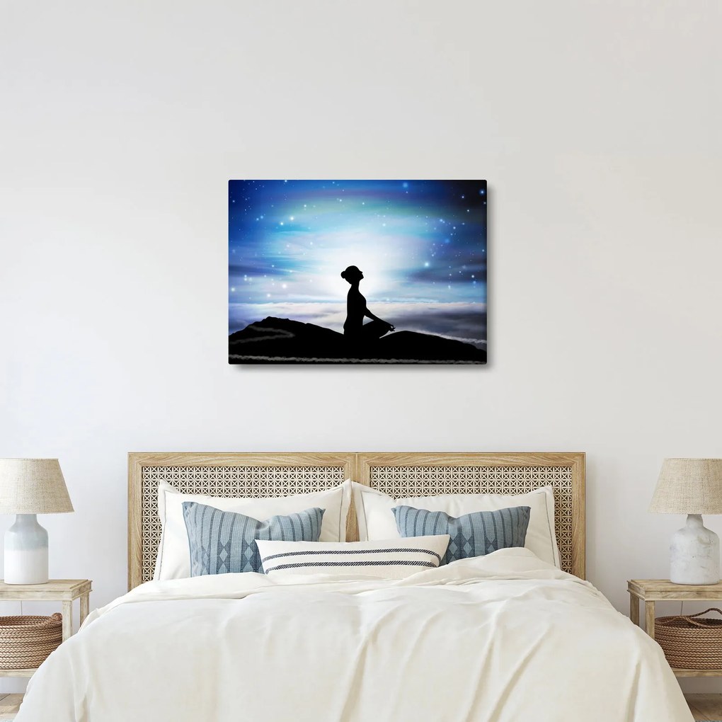 Meditáló nő képe (70x50 cm)