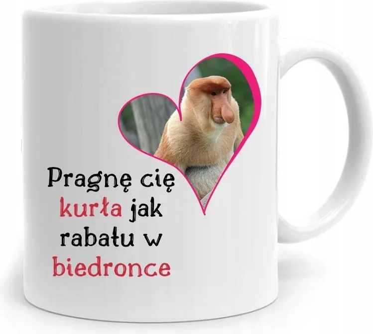 Vicces Bögre Hordozó Janusz Úgy Vágyom Rád, Mint Egy Kedvezményre, fényképes nyomtatással