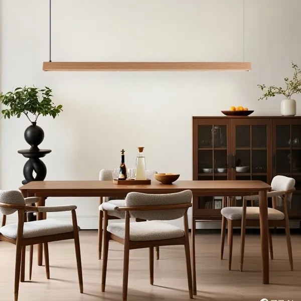 Immax NEO 07303L - LED dimmelhető csillár zsinóron MADEIRA 26W/230V Wi-Fi Tuya 122 cm tölgy