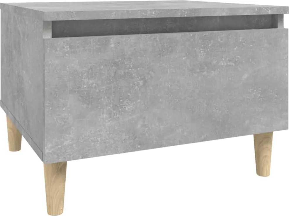 vidaXL betonszürke szerelt fa dohányzóasztal 90x49x45 cm