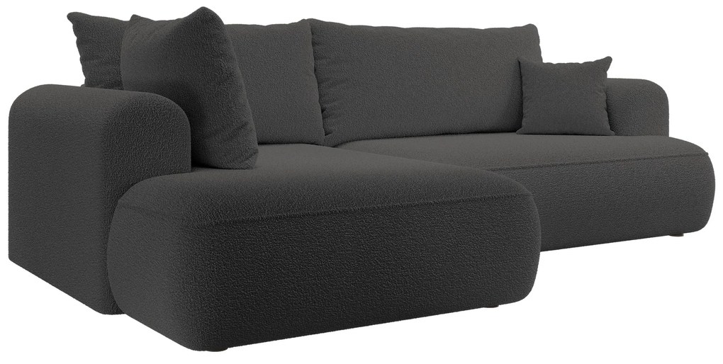 Sarokkanapé Olivo II (B) (sötétszürke + fekete). Akció -15%. 1099263