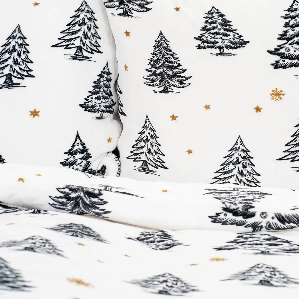 4Home Frosted Trees mikroszálas ágyneműhuzat, 160 x 200 cm, 70 x 80 cm, 160 x 200 cm, 70 x 80 cm