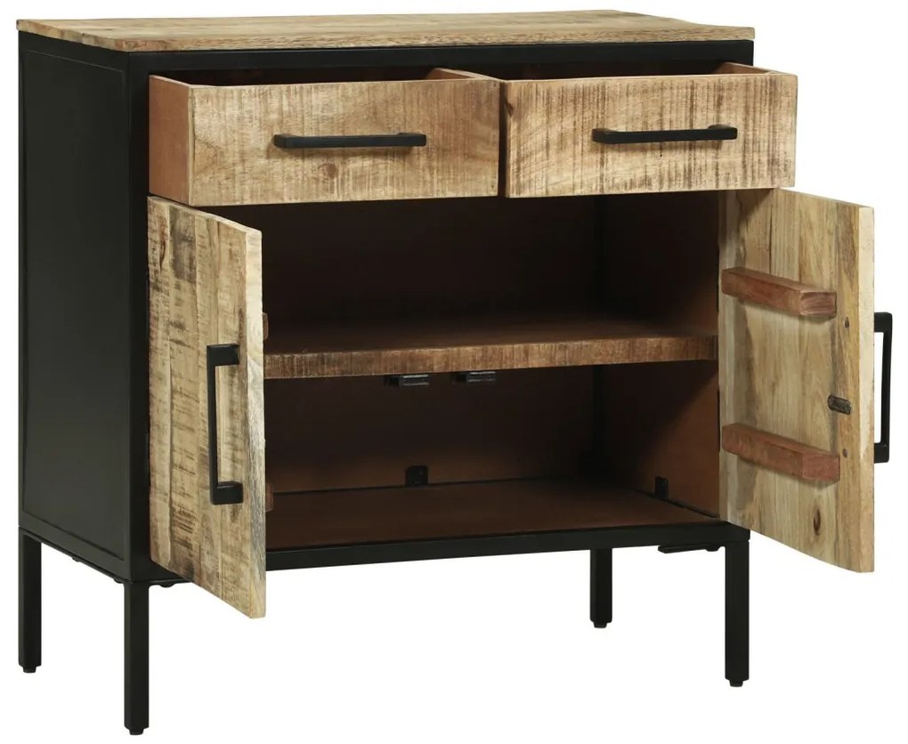 büféasztal 70x35x70 cm Tömör durva fa mangó