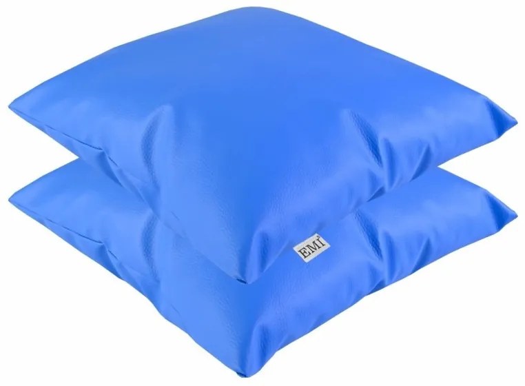 EMI kék színű műbőr párna, Párna 50x50 cm
