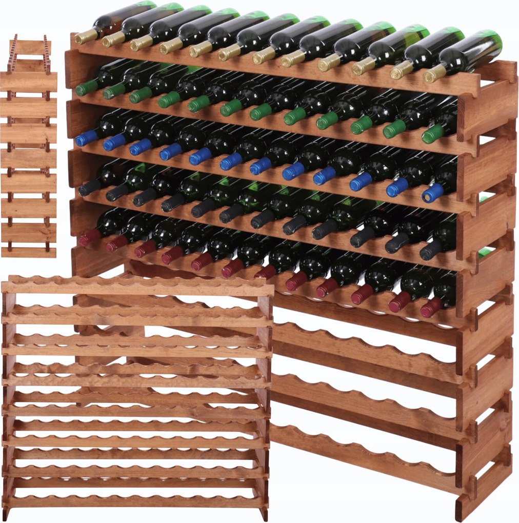 96 palackos könyvespolc 8x12-es moduláris bortartó állvány összecsukható építőkockák