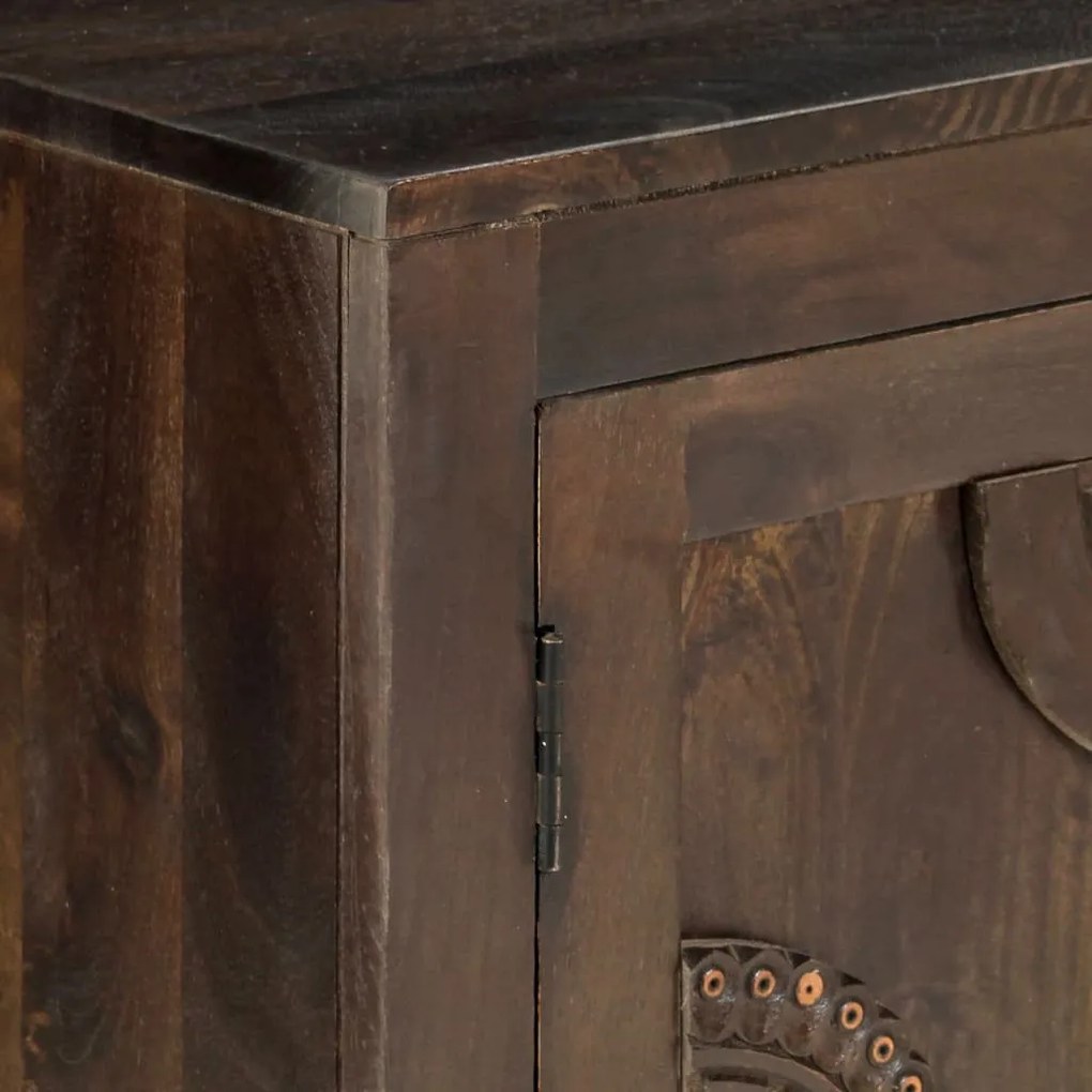 faragott tömör mangófa tálalószekrény 110 x 35 x 70 cm