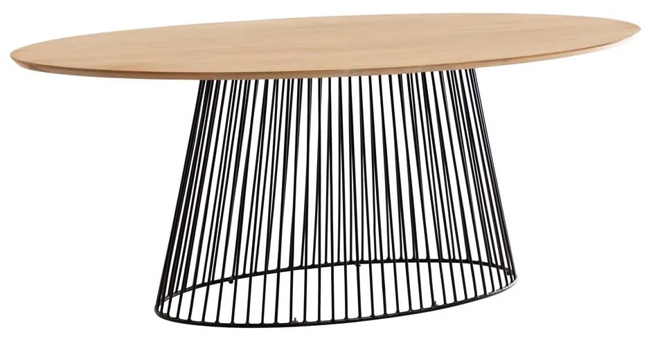 Étkezőasztal mangófa asztallappal, 200 x 110 cm - Kave Home