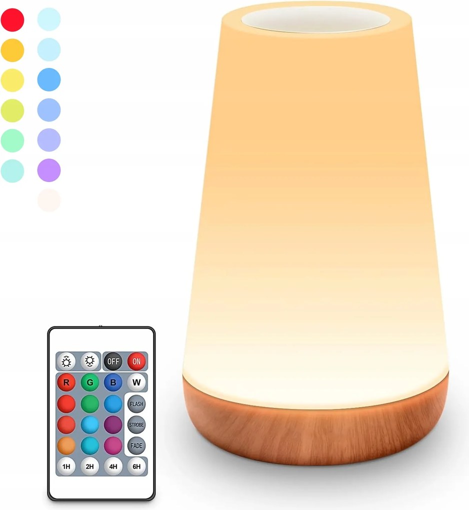 Led Éjszakai Lámpa Többszínű Usb Távirányító Érintőképernyős Tölthető 13 Szín