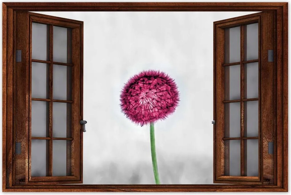 Poszterek 90x60 Rózsaszín pitypang virág