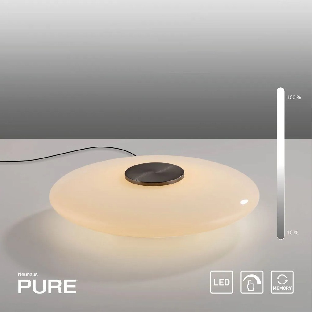 Paul Neuhaus modern asztali lámpa pure vitrum bézs barna pln4080-34