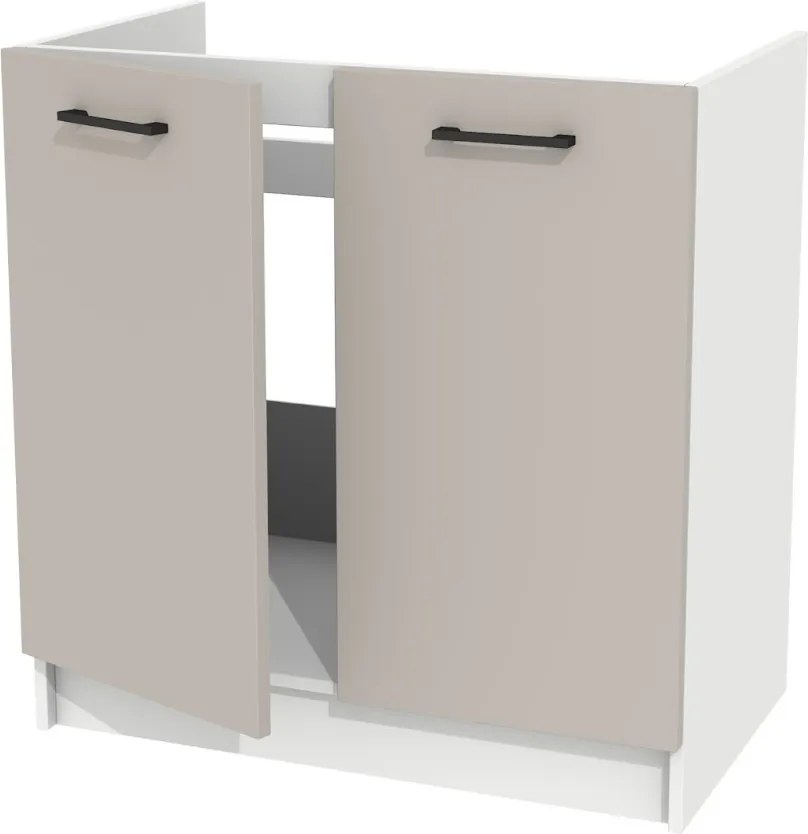 Alsó konyhaszekrény álló mosogató alá 80 cm Kasmír szett