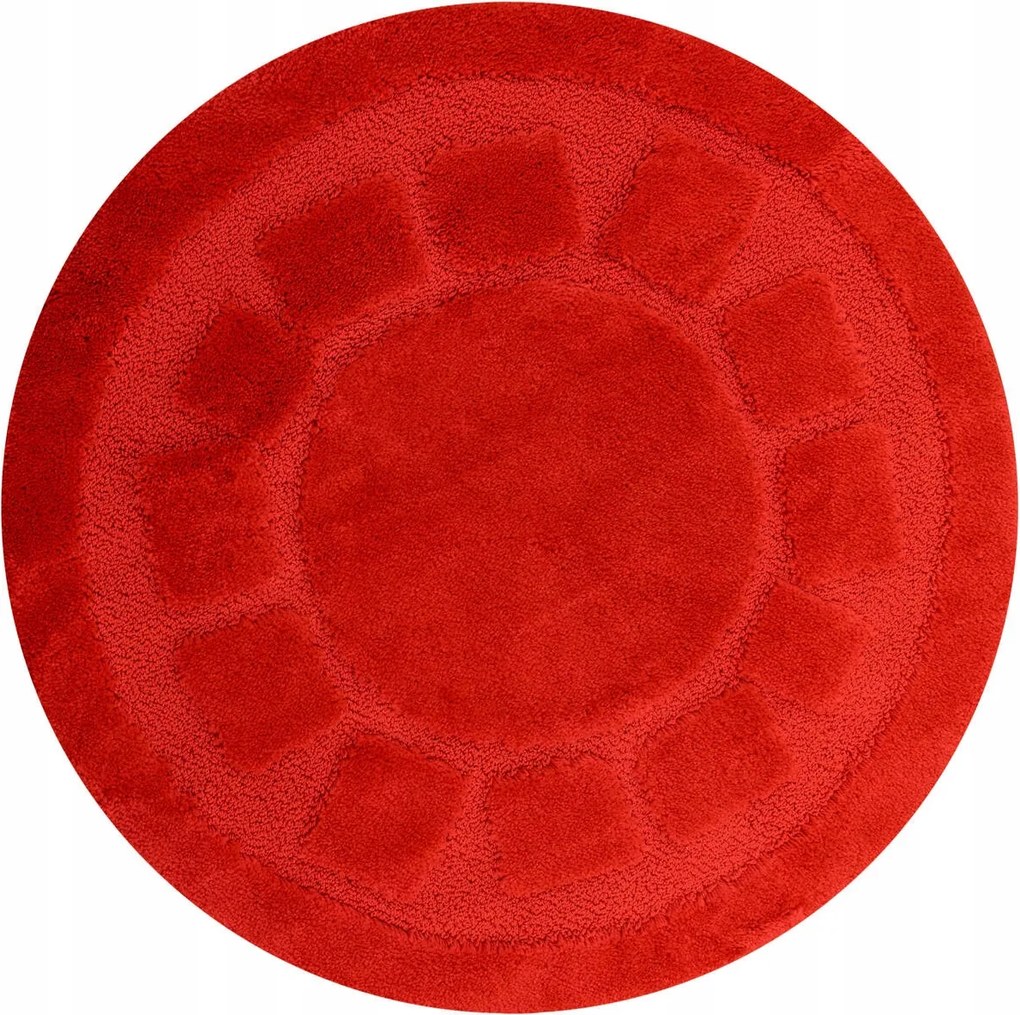 Fürdőszobaszőnyeg Gumírozott Kerek Wc-hez Piros Óceán átm. 100 cm