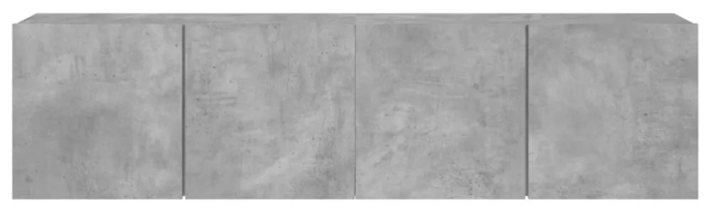 2 db betonszürke falra szerelhető TV-szekrény 80 x 30 x 41 cm