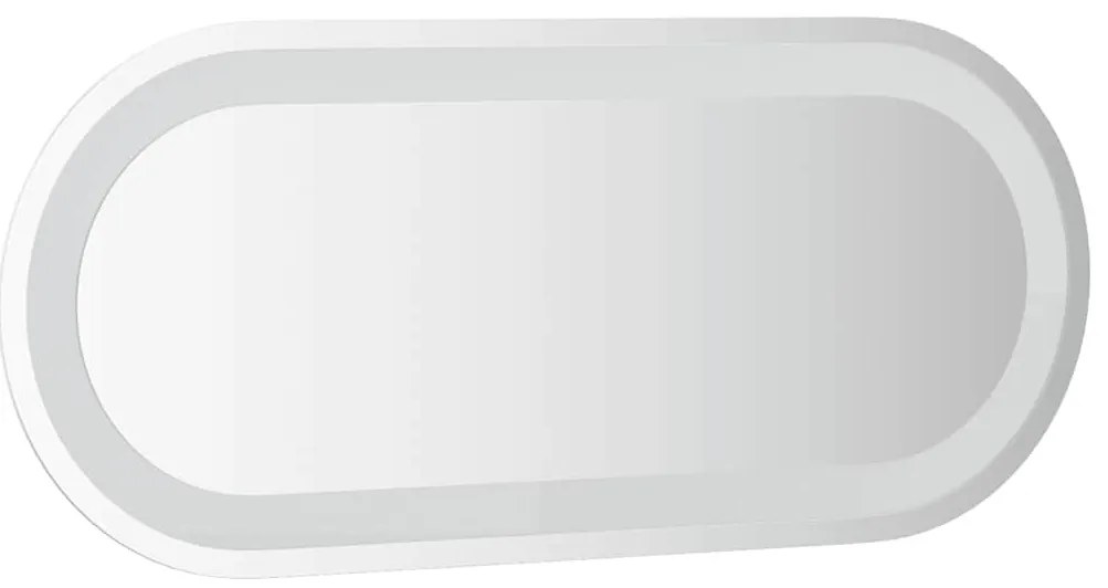 ovális LED-es fürdőszobai tükör 70 x 30 cm