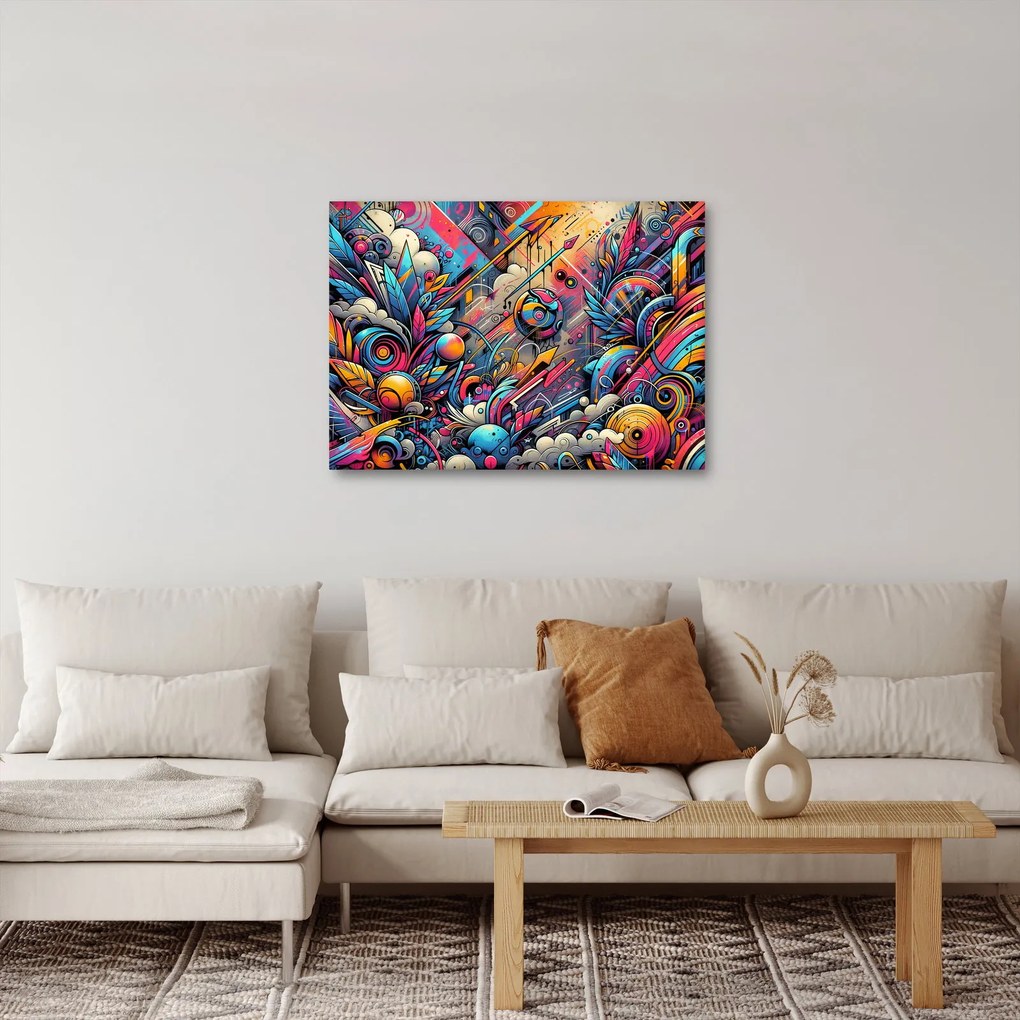 Kép - Színes graffiti (70x50 cm)