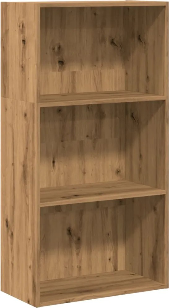 vidaXL kézműves tölgy színű szerelt fa könyvespolc 60 x 30 x 114 cm