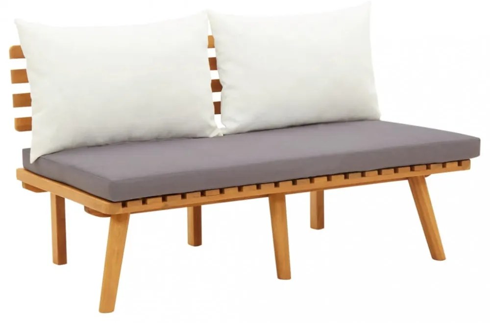 tömör akácfa kerti pad párnákkal 115 cm