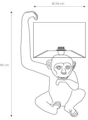 Lucide 10502/81/30 - Asztali lámpa CHIMP 1xE14/40W/230V 45cm