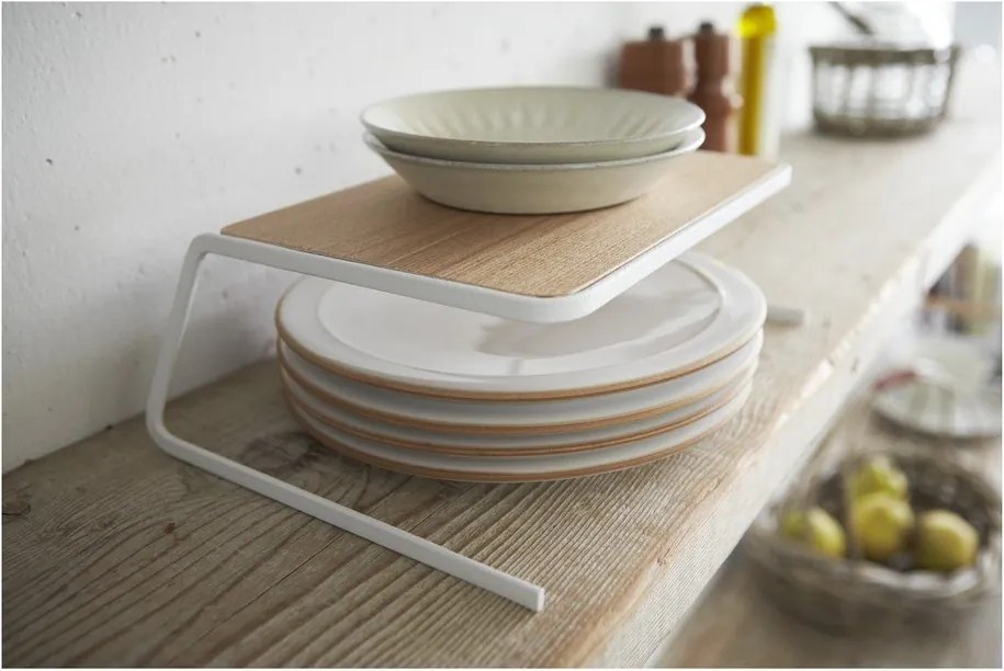 Fehér-natúr színű fa kiegészítő polc 19,5x19,5 cm Tosca – YAMAZAKI