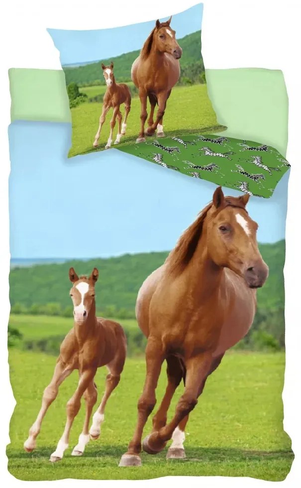 Lovas ágyneműhuzat és polár takaró szett