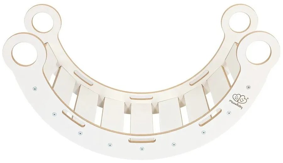 Fehér borovi fenyő hinta 39x75x38 cm Montessori – Meowbaby