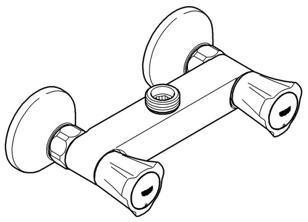 GROHE 26009001 - COSTA L zuhanycsaptelep DN 15, fényes króm