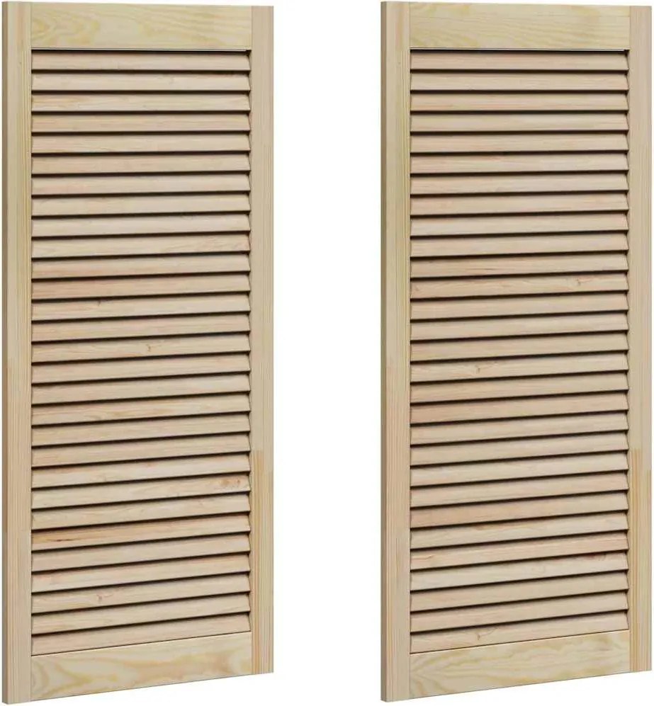 vidaXL Széfajtó 2 pcs Természetes 49,5 x 2,1 x 110 cm Tömör fenyőfa
