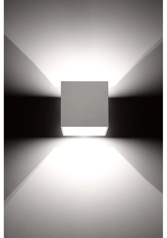 Fehér fali lámpa Geo – Sollux