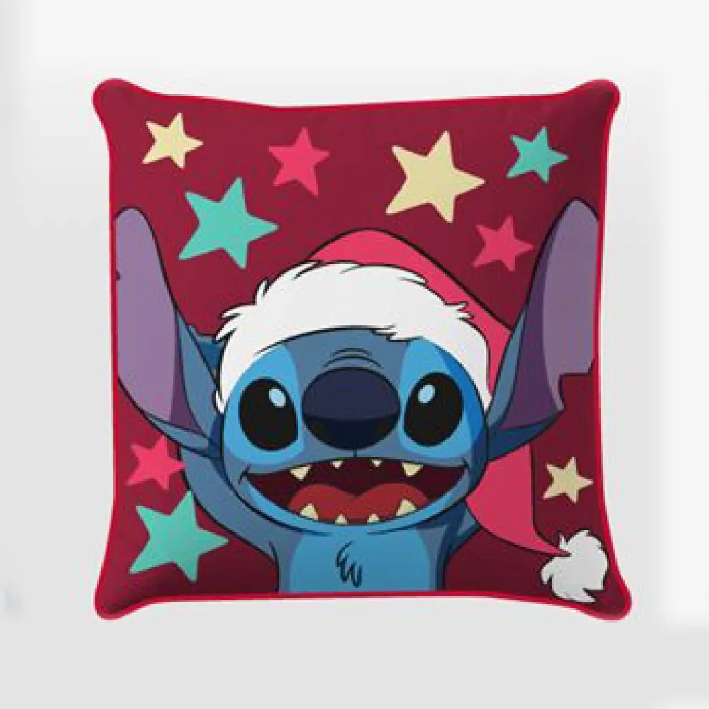 Disney Lilo és Stitch, A csillagkutya Star Karácsony párnahuzat 40x40 cm Velúr