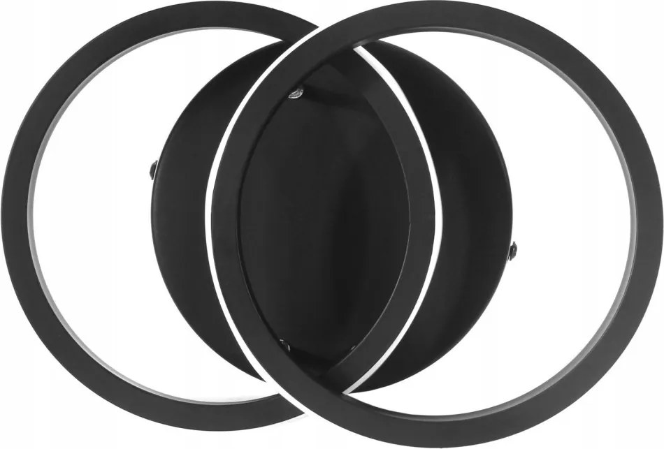 DOMENOLED 308 OKREGI Modern LED Mennyezeti Lámpa Fekete LED IP20