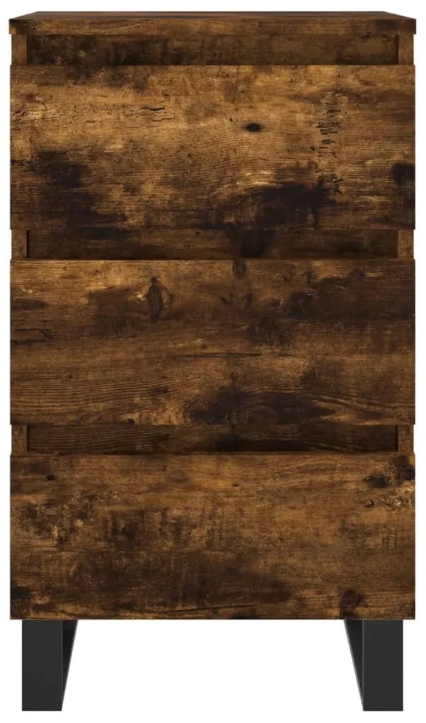 2 db füstös tölgy színű szerelt fa éjjeliszekrény 40x35x69 cm